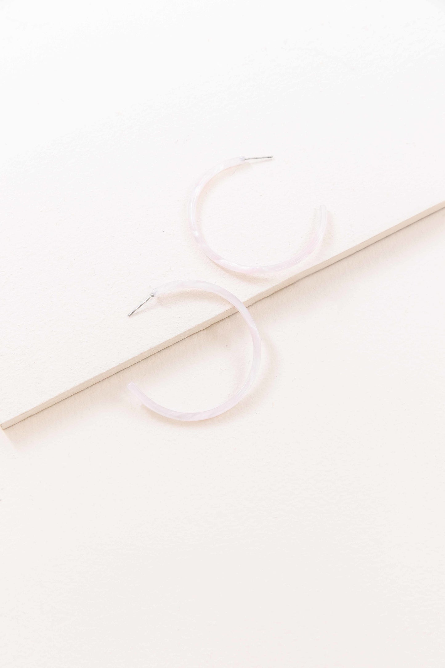 Violetta Resin Hoop Earrings