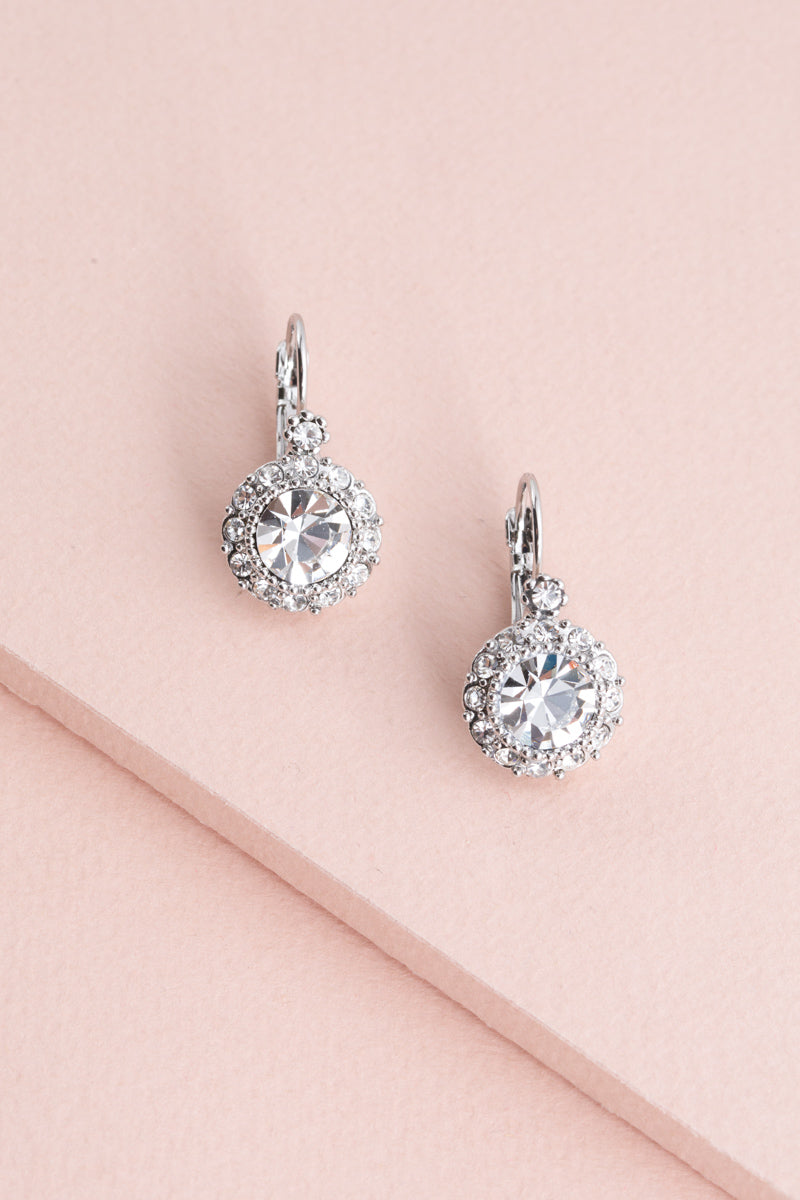 Olivianna Halo Earrings | Silver