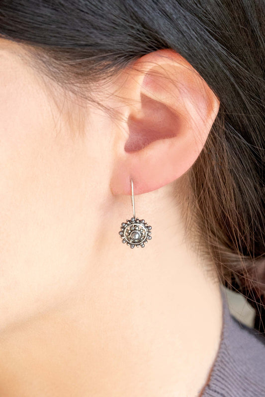 Zenovia Hook Earrings | Silver