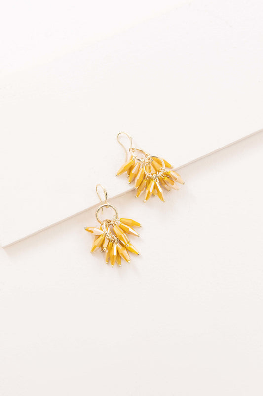 Fetching Frills Hook Earrings | Mustard