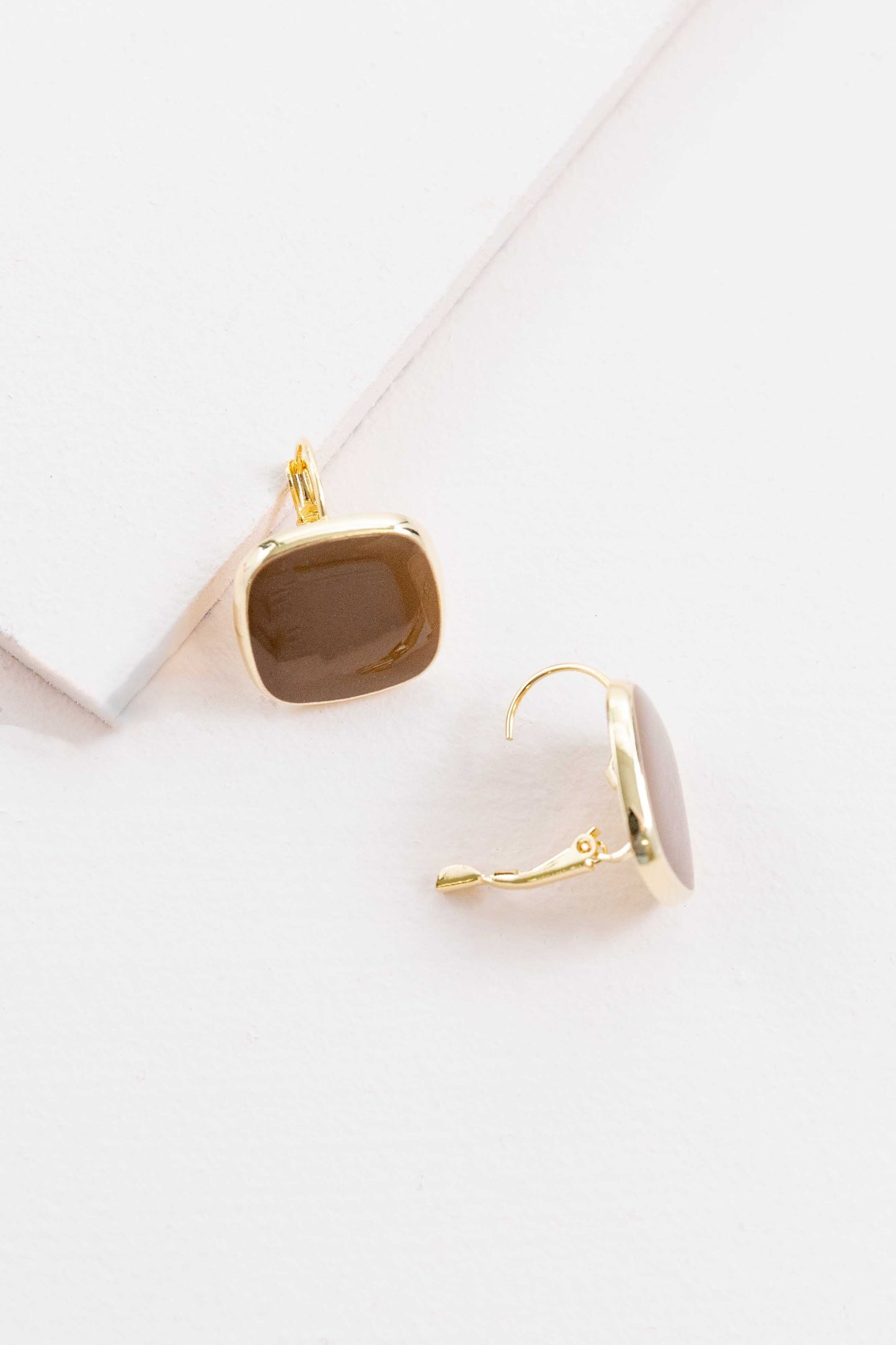 On the Go Hook Earrings (14K) | Brown