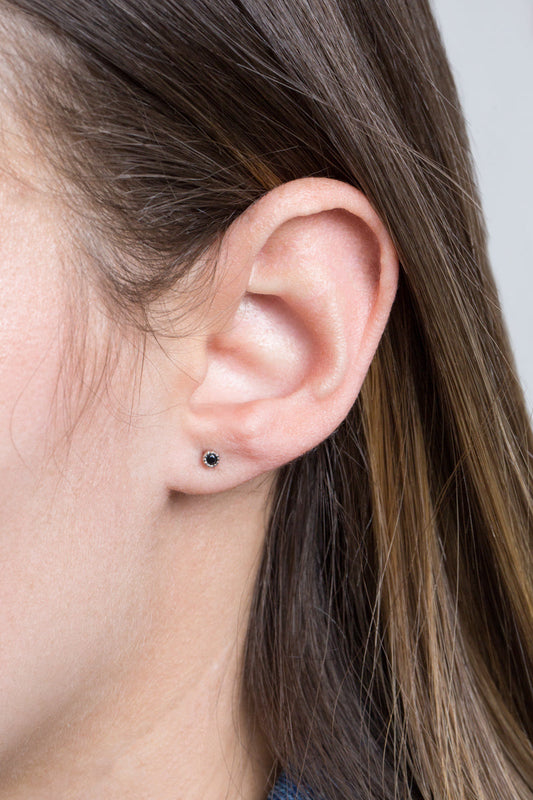 Bedazzled Stone Stud Earring Set | Silver