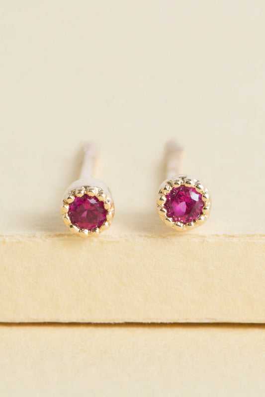 Bedazzled Stone Stud Earring Set | Gold