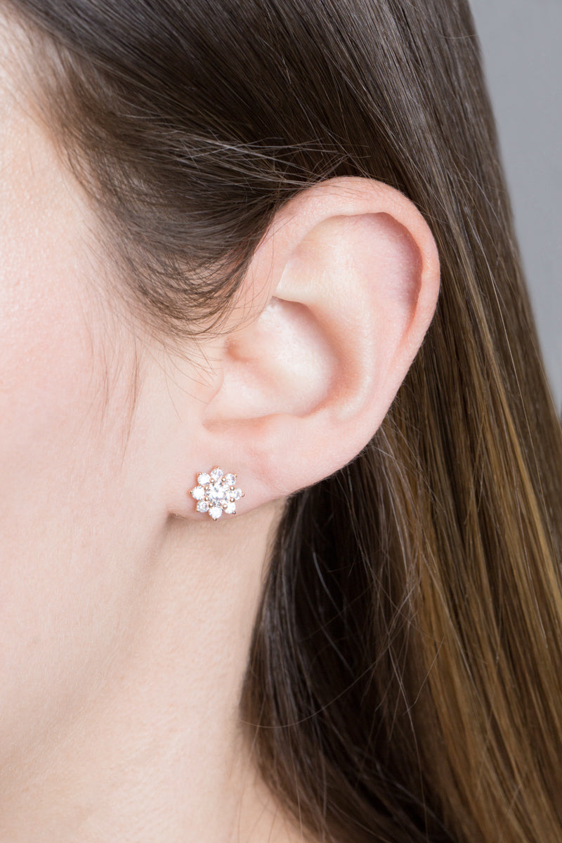 Lorali Pearl Stone Earring Set | Rose Gold