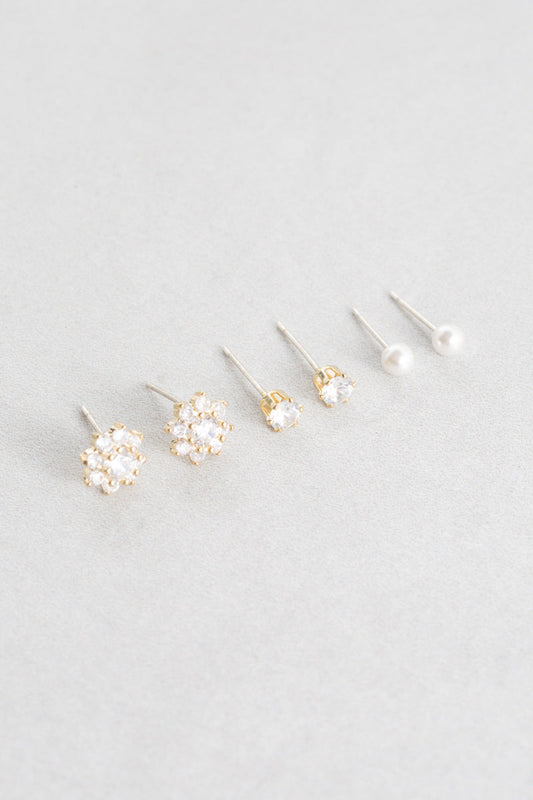 Lorali Pearl Stone Earring Set