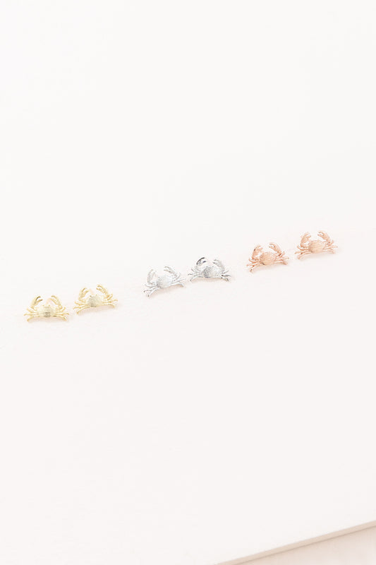 Maryland Crab Earrings (18K & 24K Gold)