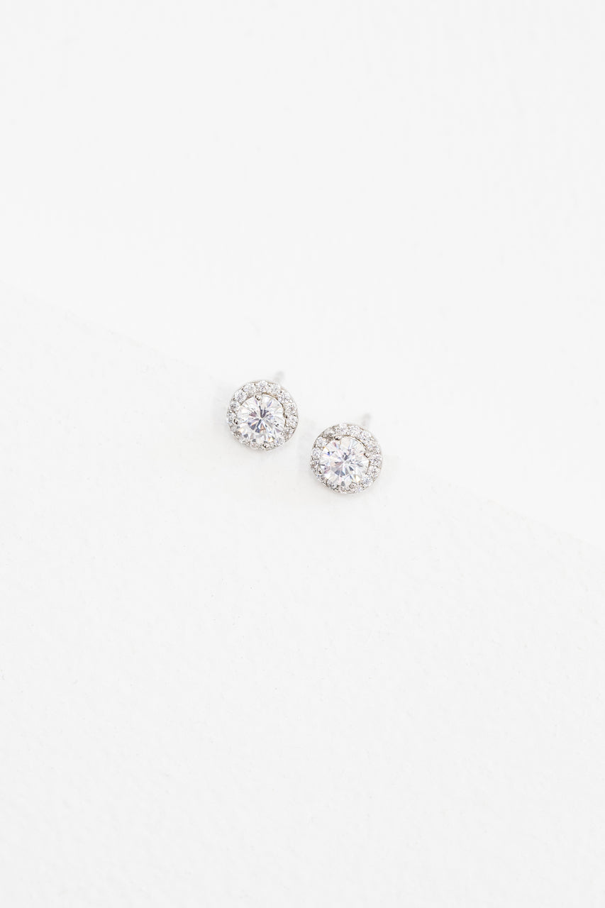 True Affection Halo Stud Earrings (sterl).