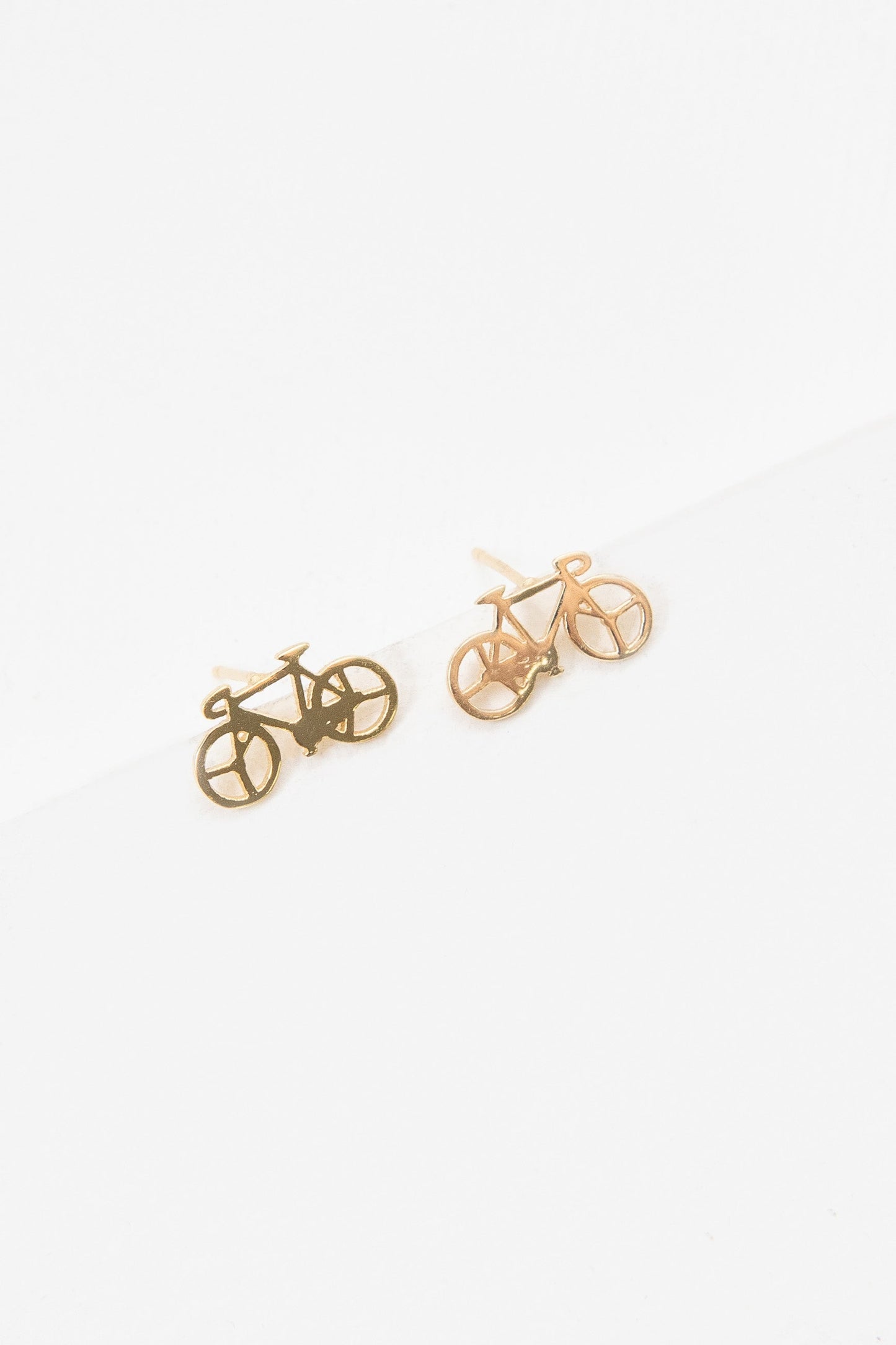 Bicycle Earrings (18K Rose & 24K Gold)