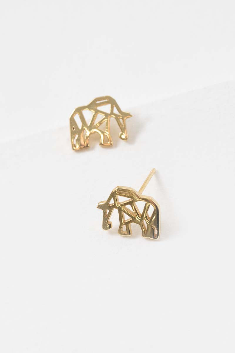 Elephant Earrings (18K Rose & 24K Gold)