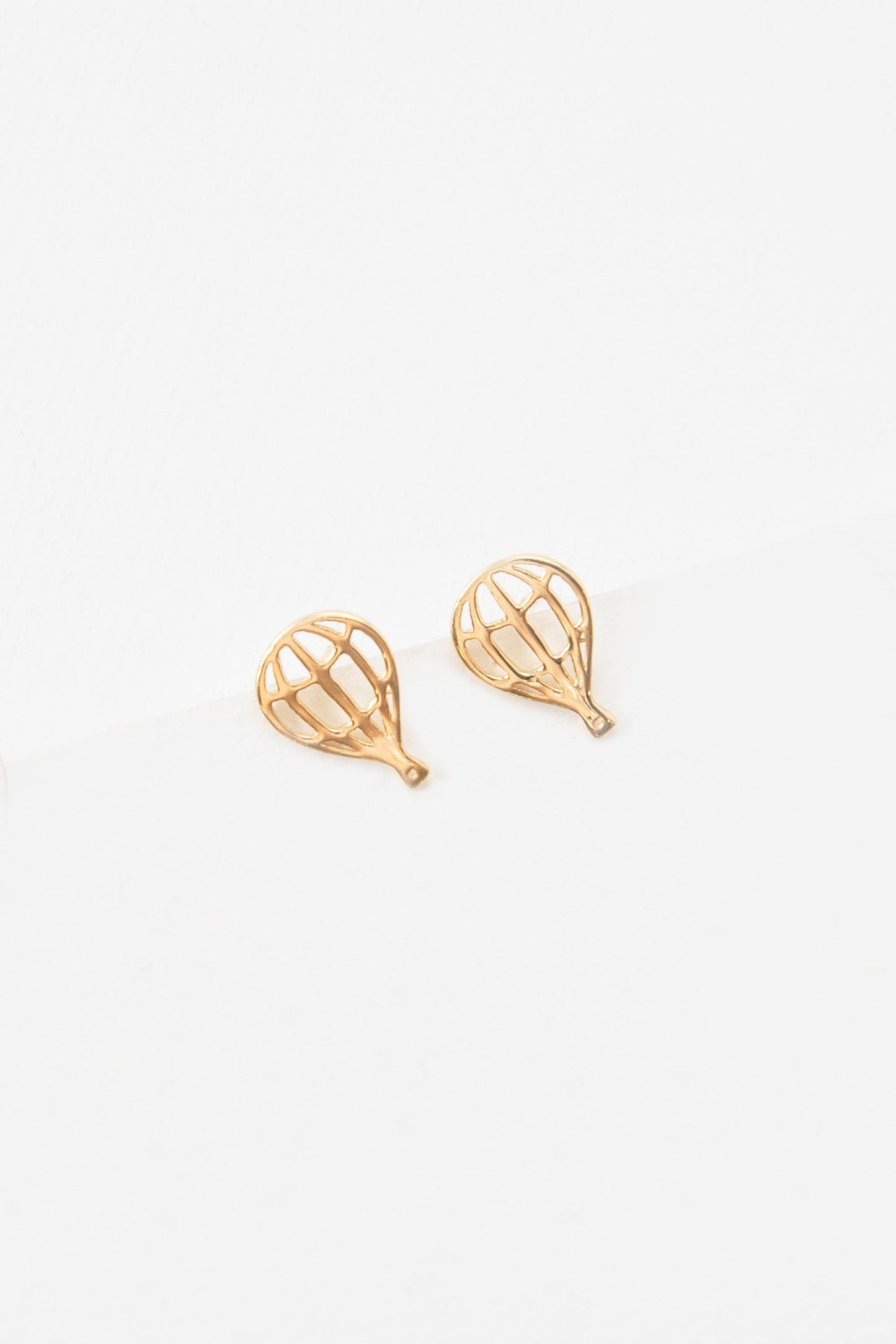 Hot Air Balloon Earrings (18K Rose & 24K Gold)