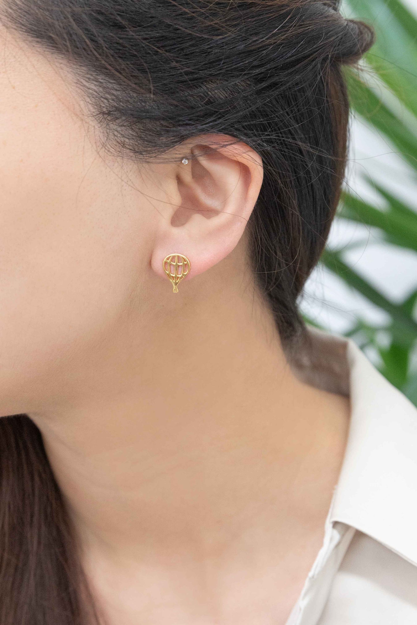 Hot Air Balloon Earrings (18K Rose & 24K Gold)