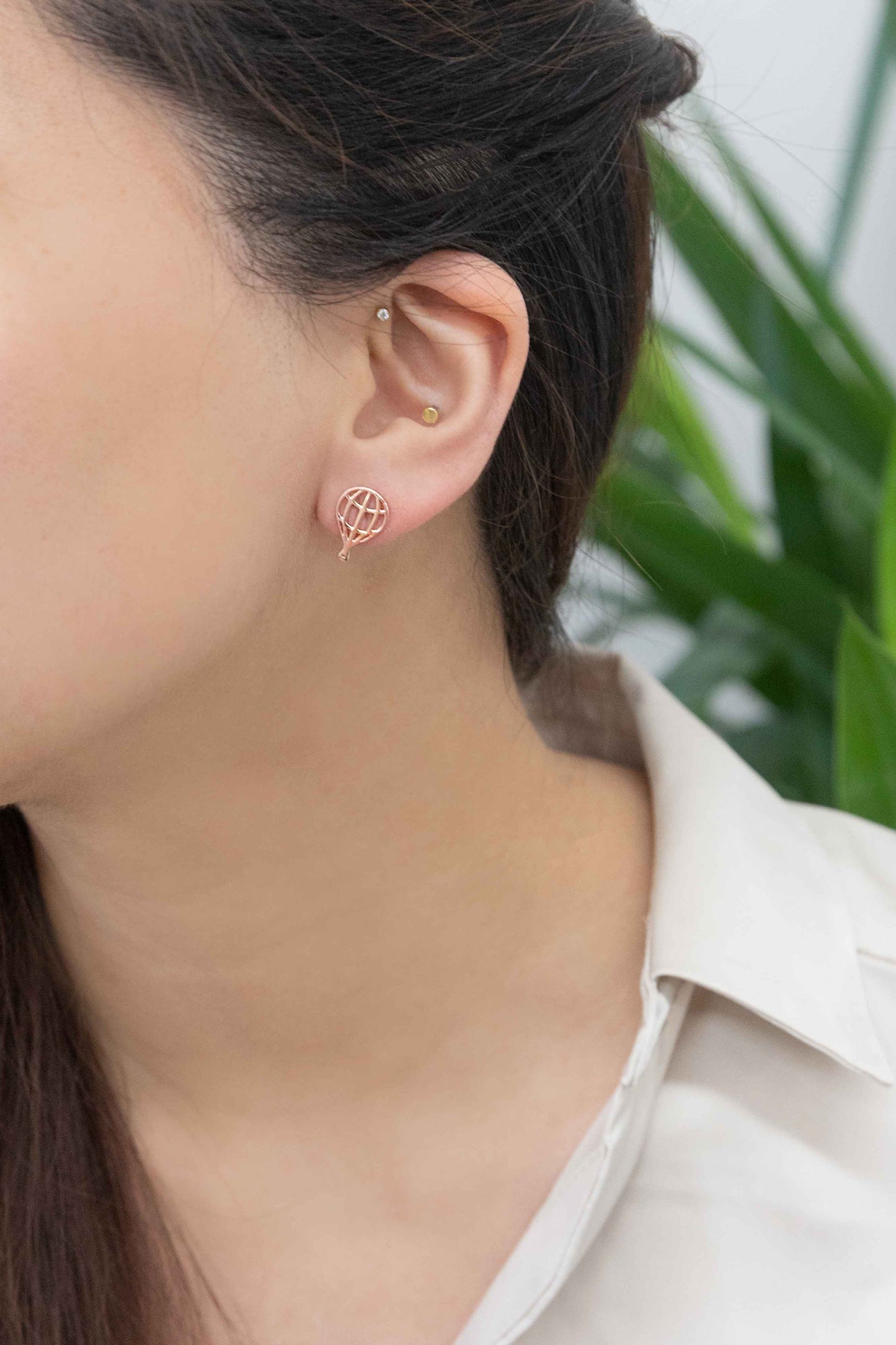 Hot Air Balloon Earrings (18K Rose & 24K Gold)