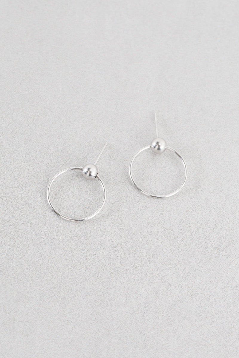 Round Orbit Post Earrings (sterl.)