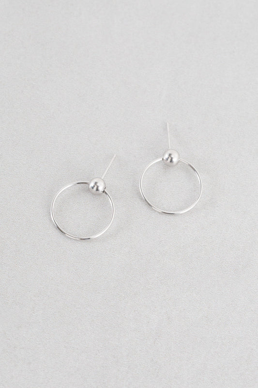 Round Orbit Post Earrings (sterl.)