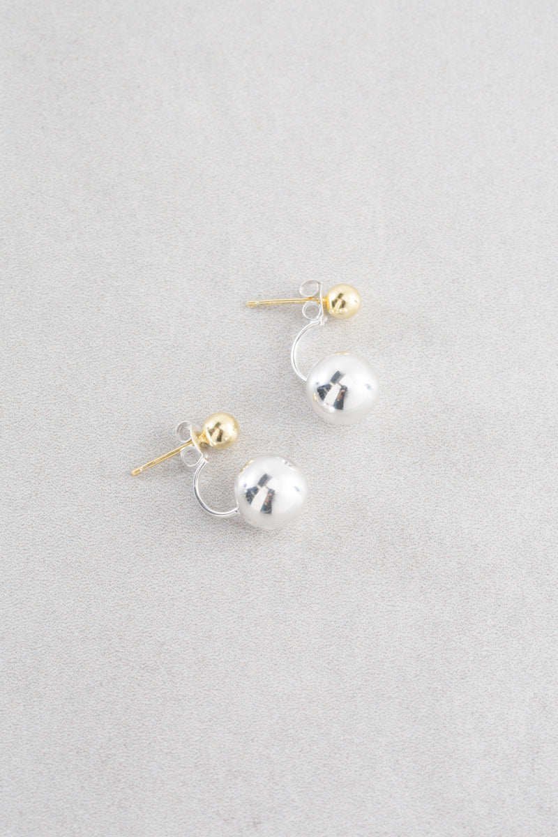 Two-Tone Ear Jacket Earrings (14K)