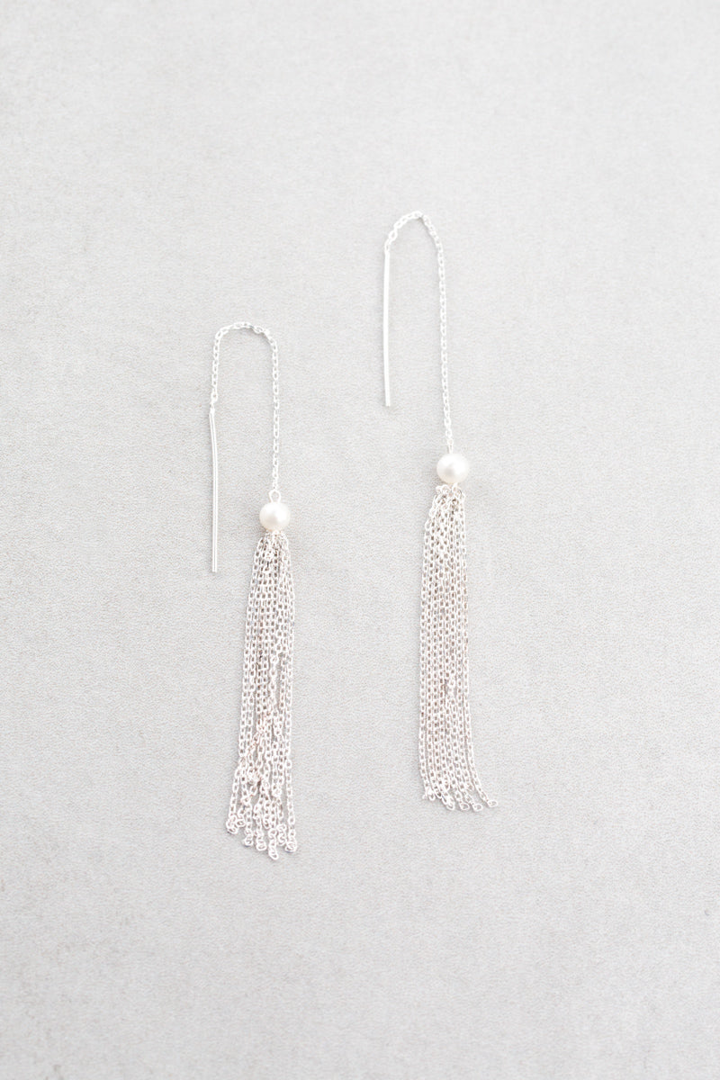 Petite Fringe Threader Earrings (sterl.)