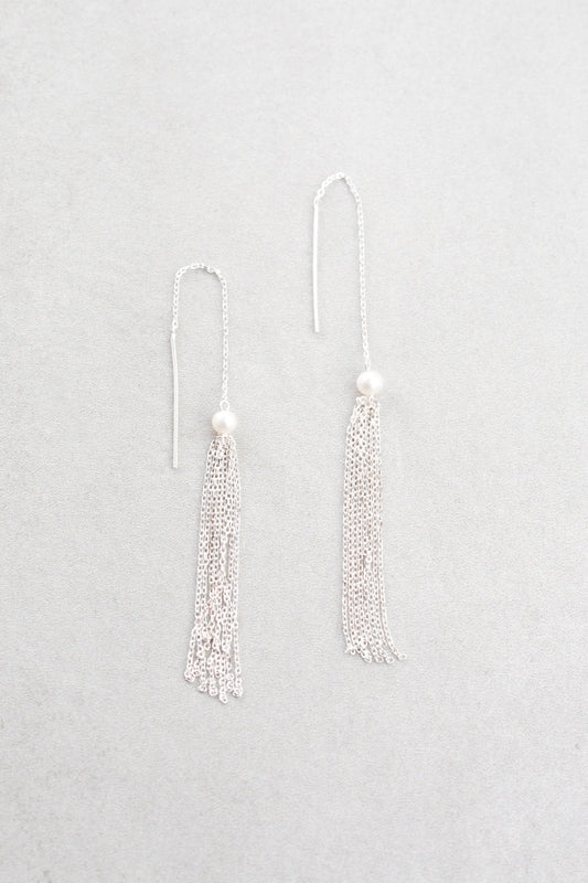 Petite Fringe Threader Earrings (sterl.)