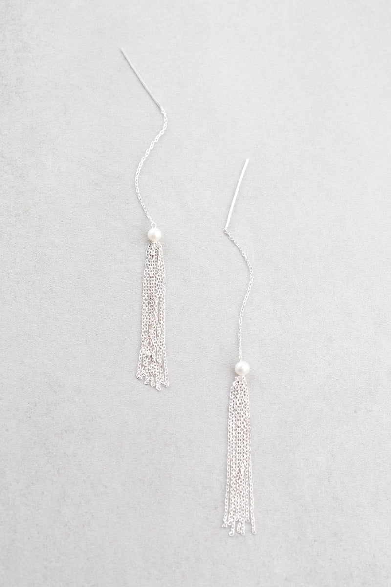 Petite Fringe Threader Earrings (sterl.)