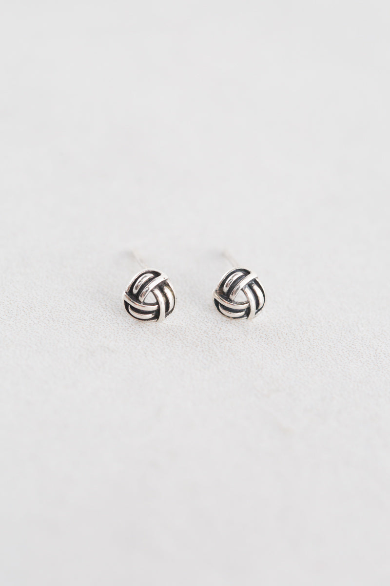 Patina Braid Stud Earrings (sterl.)