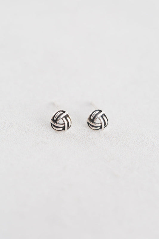Patina Braid Stud Earrings (sterl.)