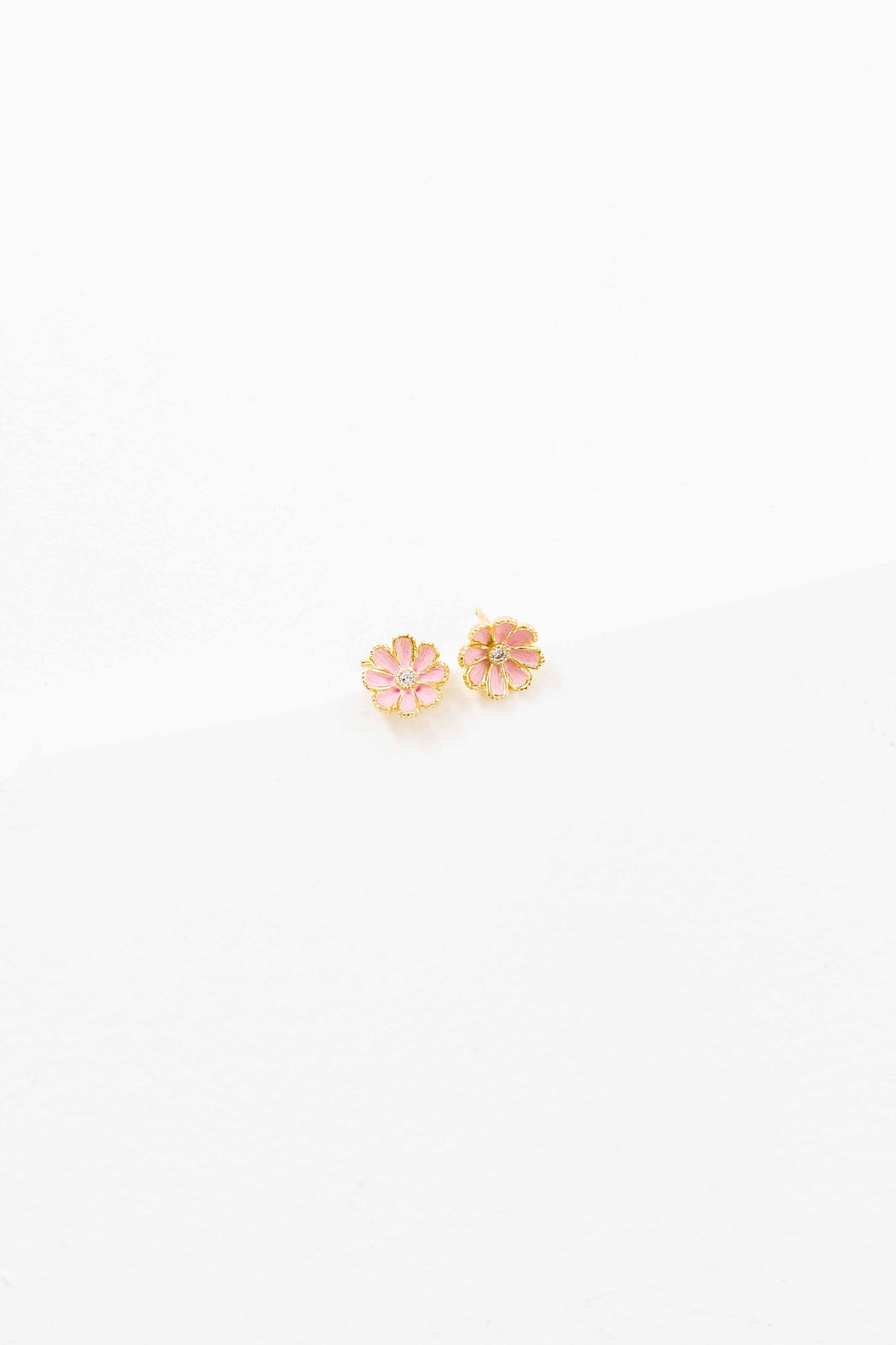 Primrose Stud Earrings | Pink (18K)