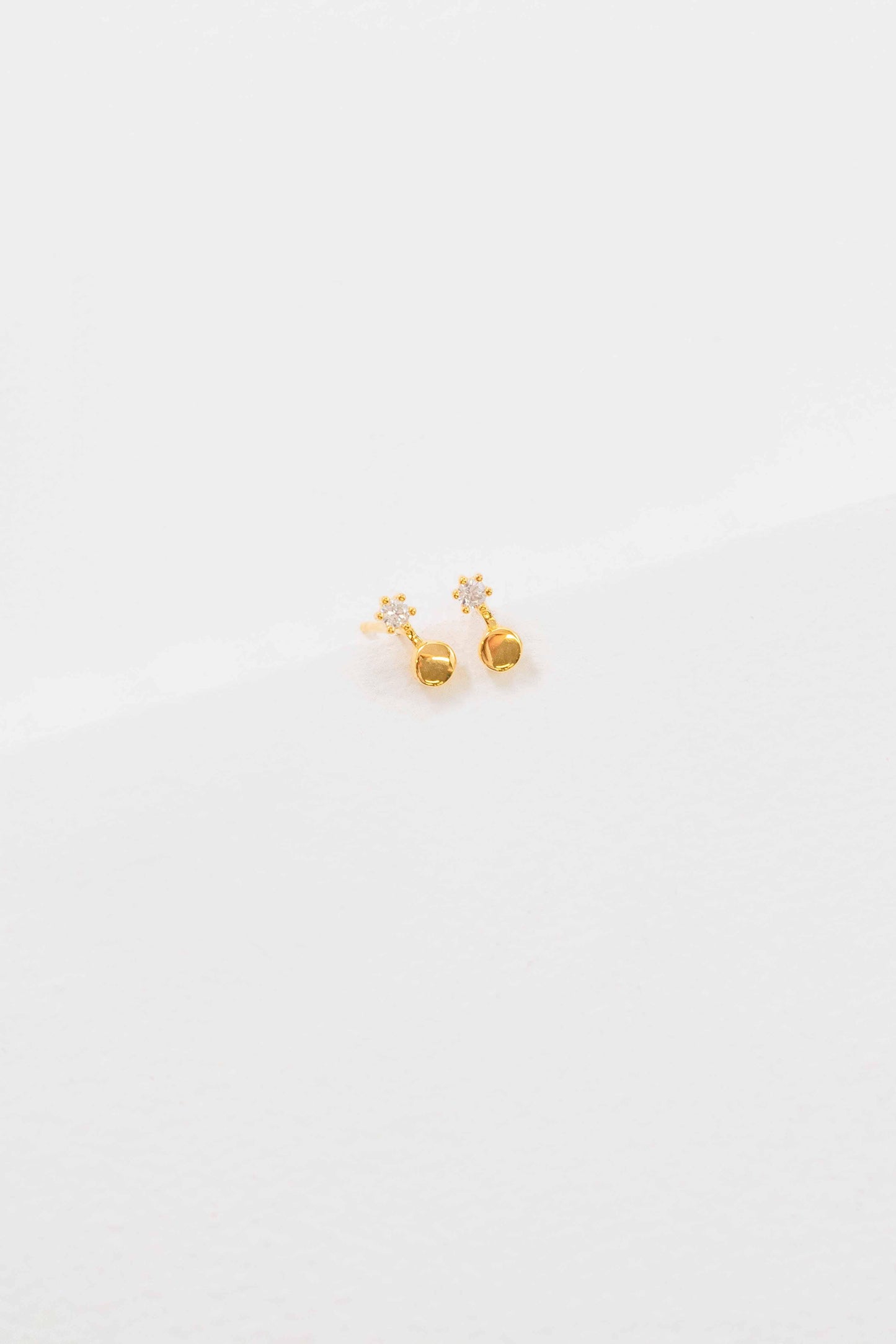 Tiny Duo Dot Earrings | Gold (14K)