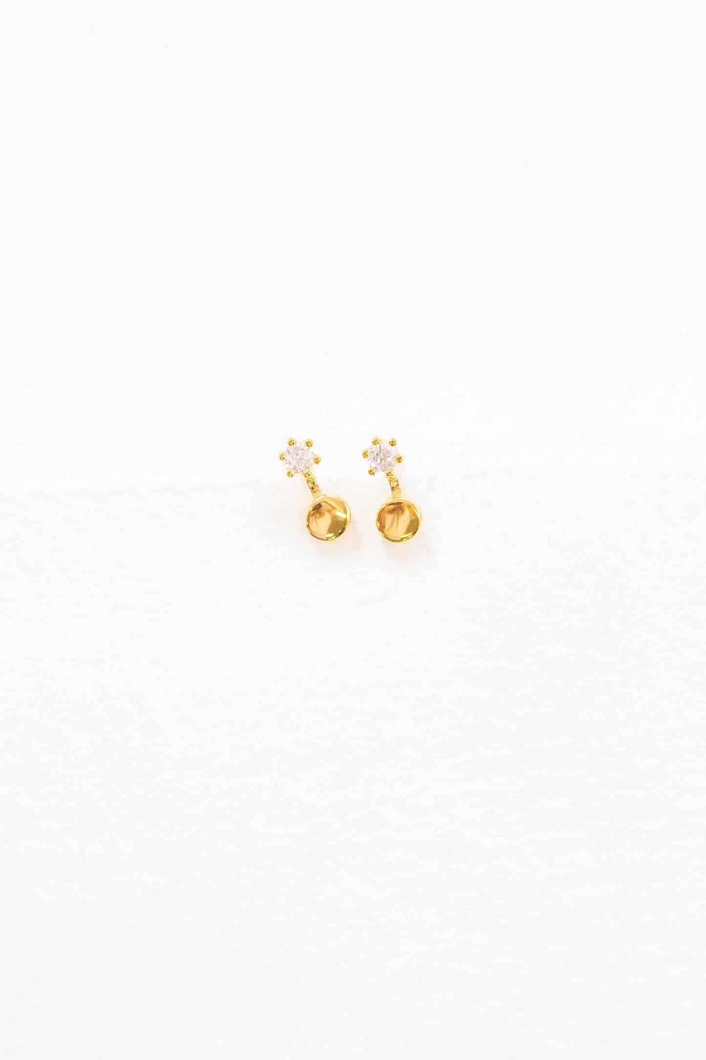 Tiny Duo Dot Earrings | Gold (14K)