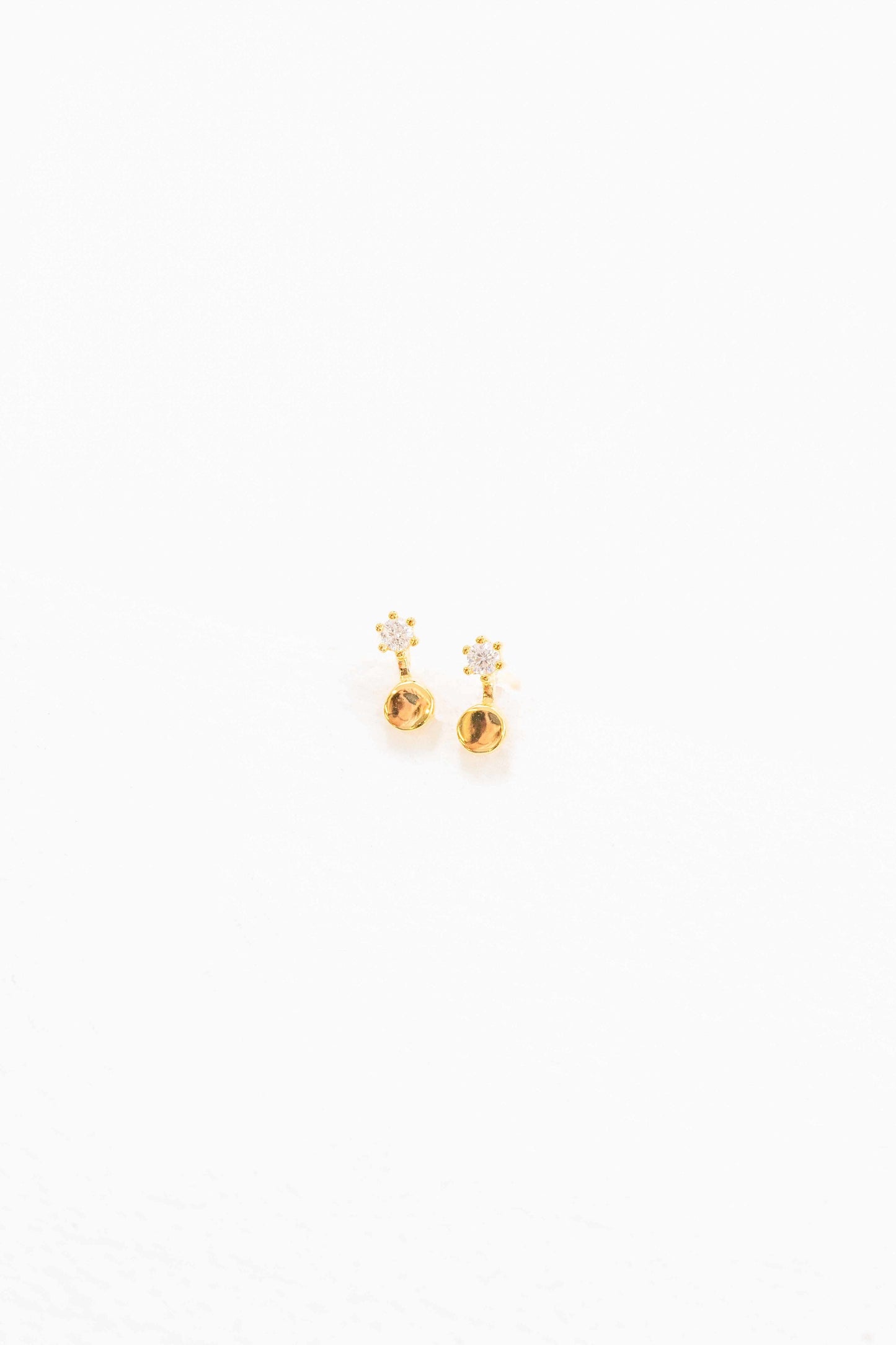 Tiny Duo Dot Earrings | Gold (14K)
