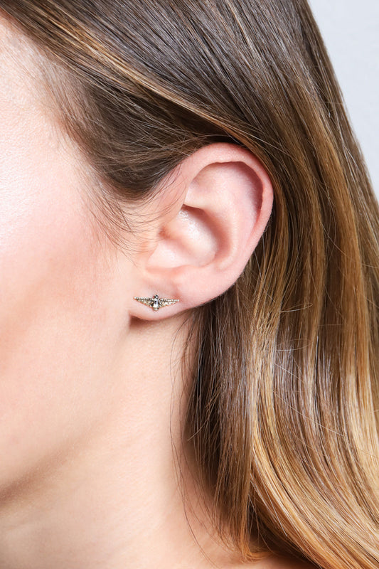 Aztec Spirit Bird Earrings  (14K)