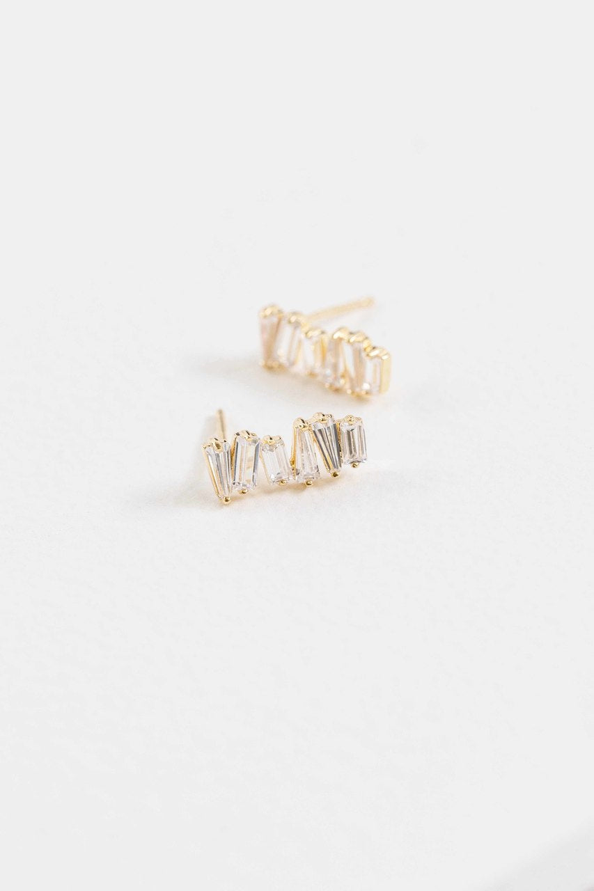 Glamour Stone Earrings (14K)