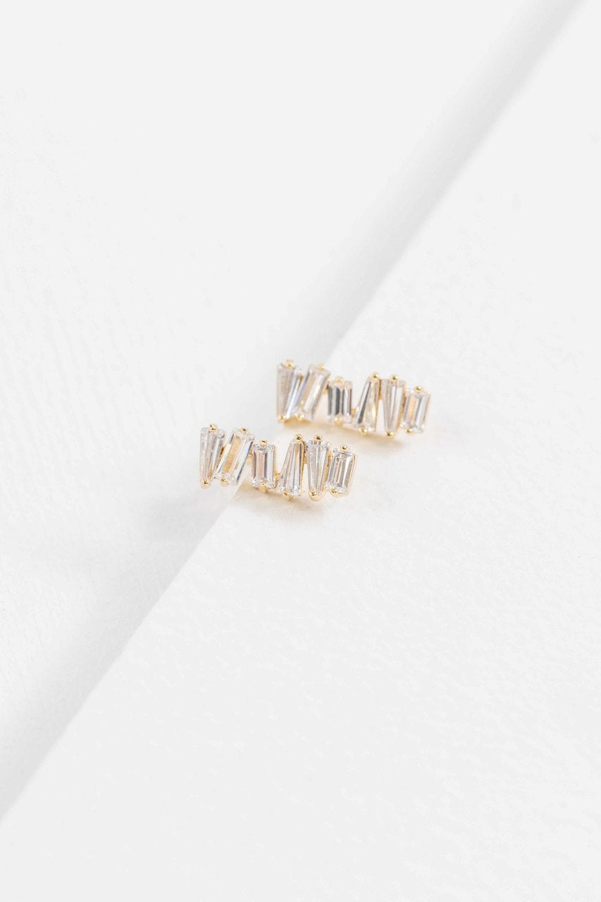 Glamour Stone Earrings (14K)