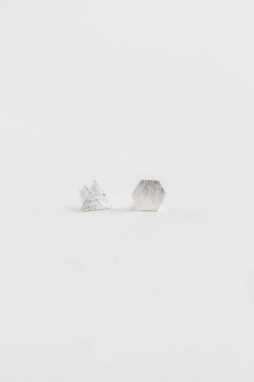 Geometric Shapes Mismatched Earrings | Silver (sterl.)