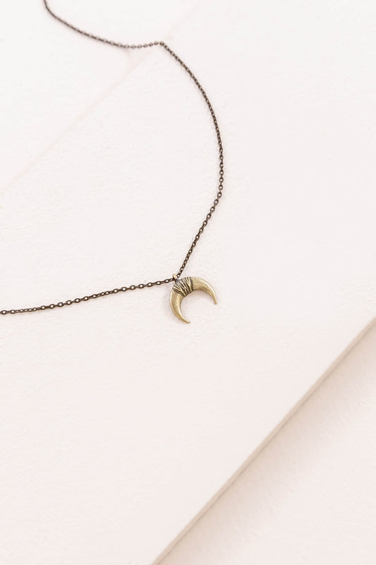 Boho Double Horn Necklace