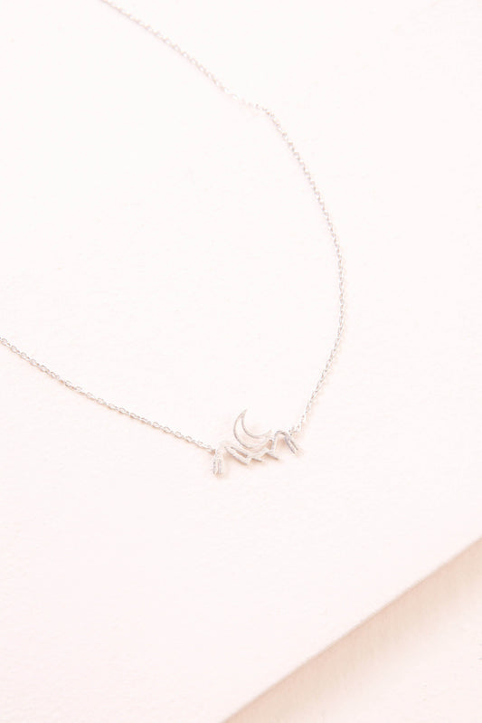 Moon Mountain Necklace | Silver