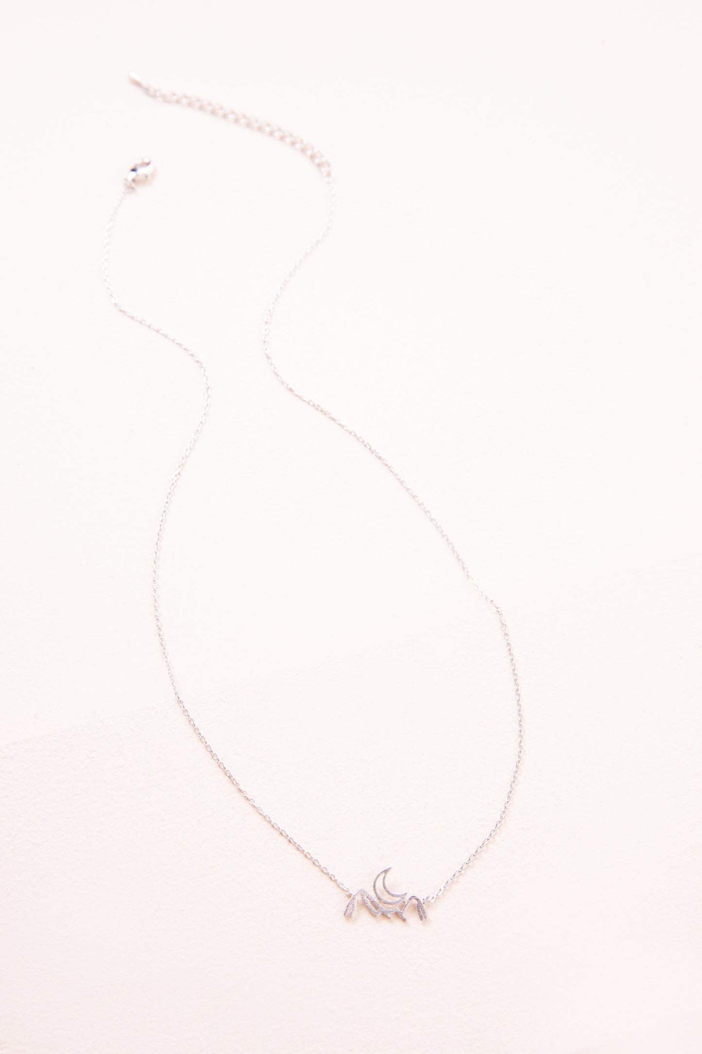 Moon Mountain Necklace | Silver