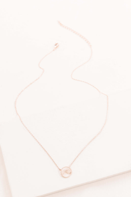 Wave Rider Necklace | Rose Gold