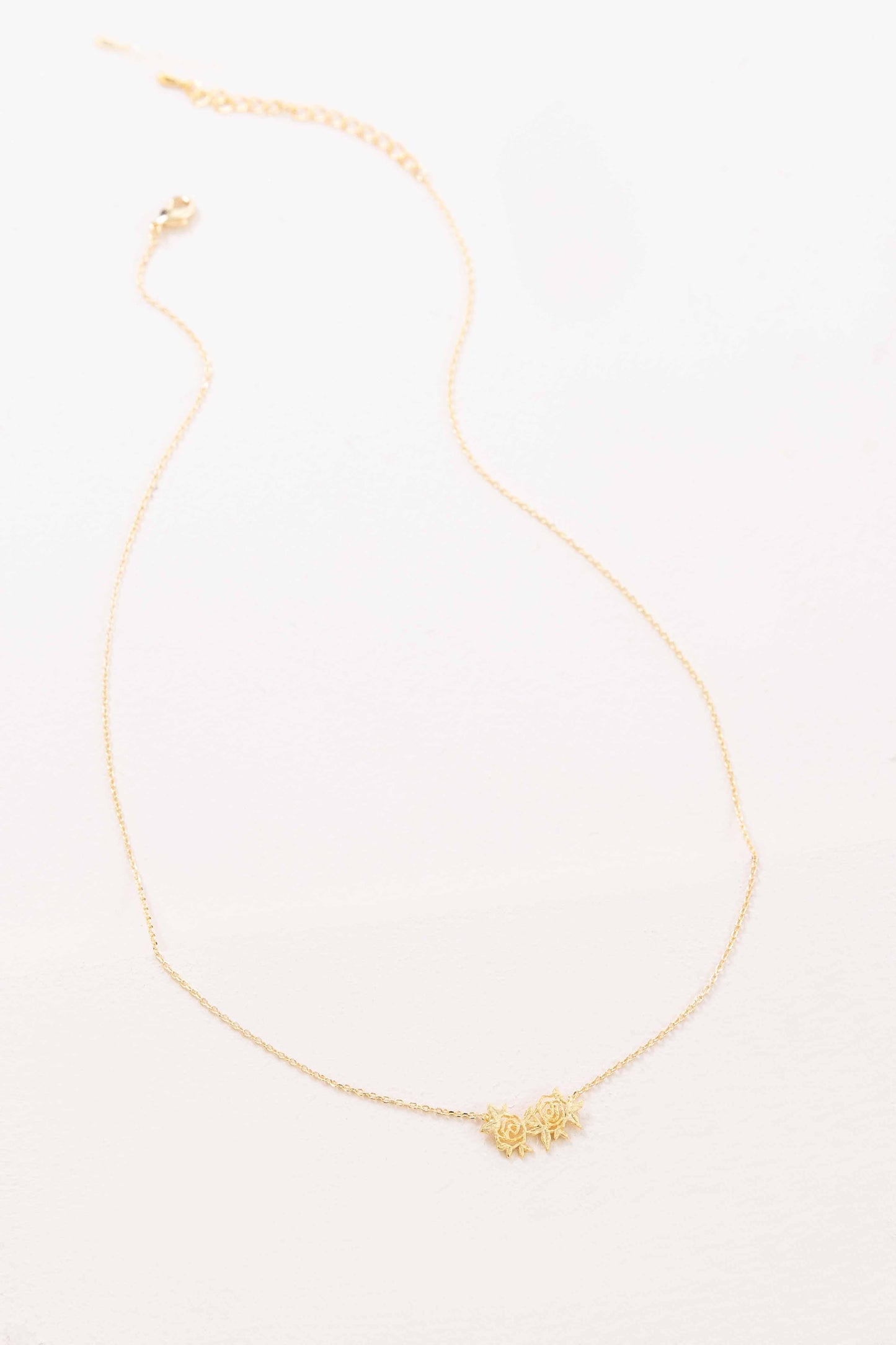 Rose Charm Necklace | Gold
