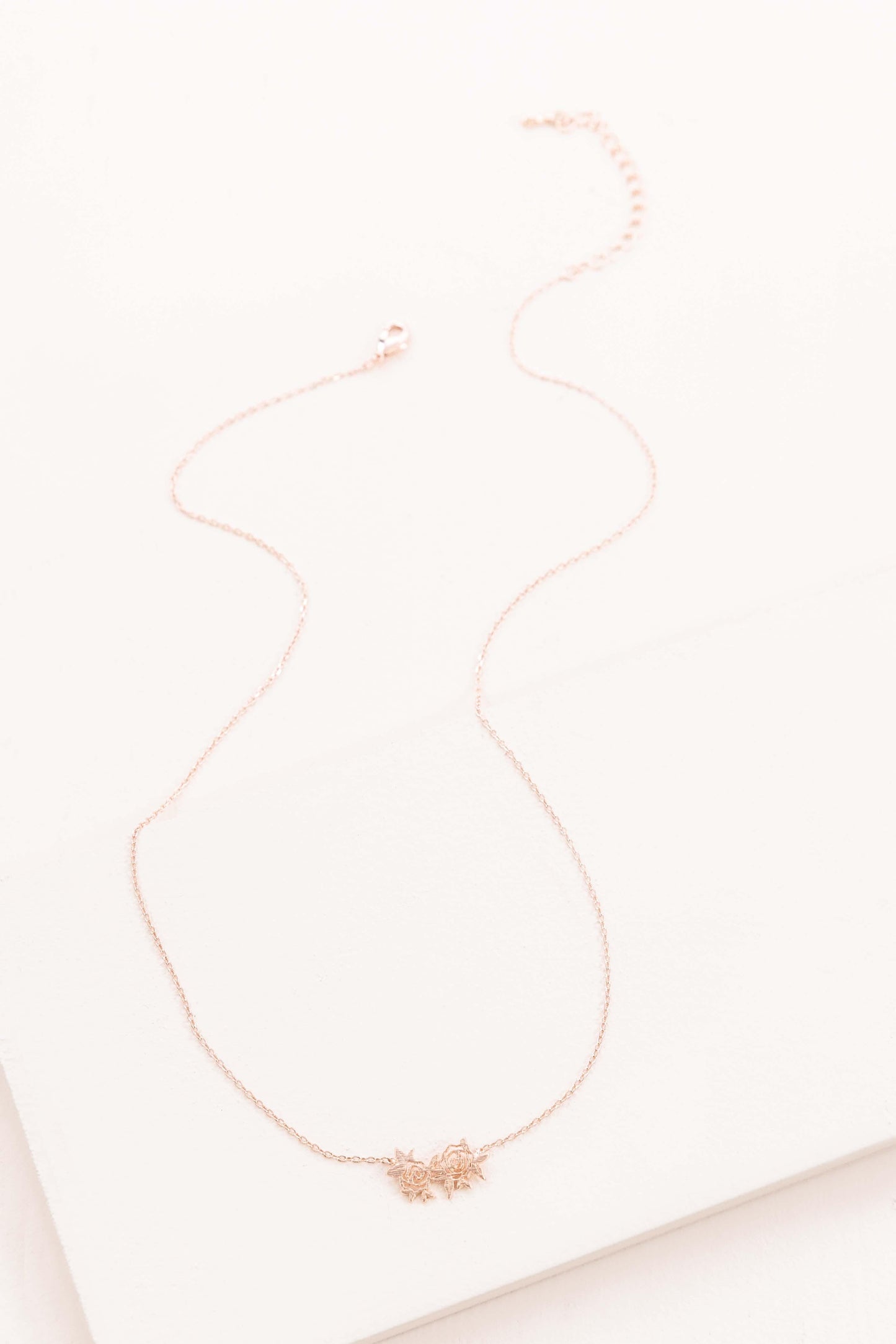 Rose Charm Necklace | Rose Gold