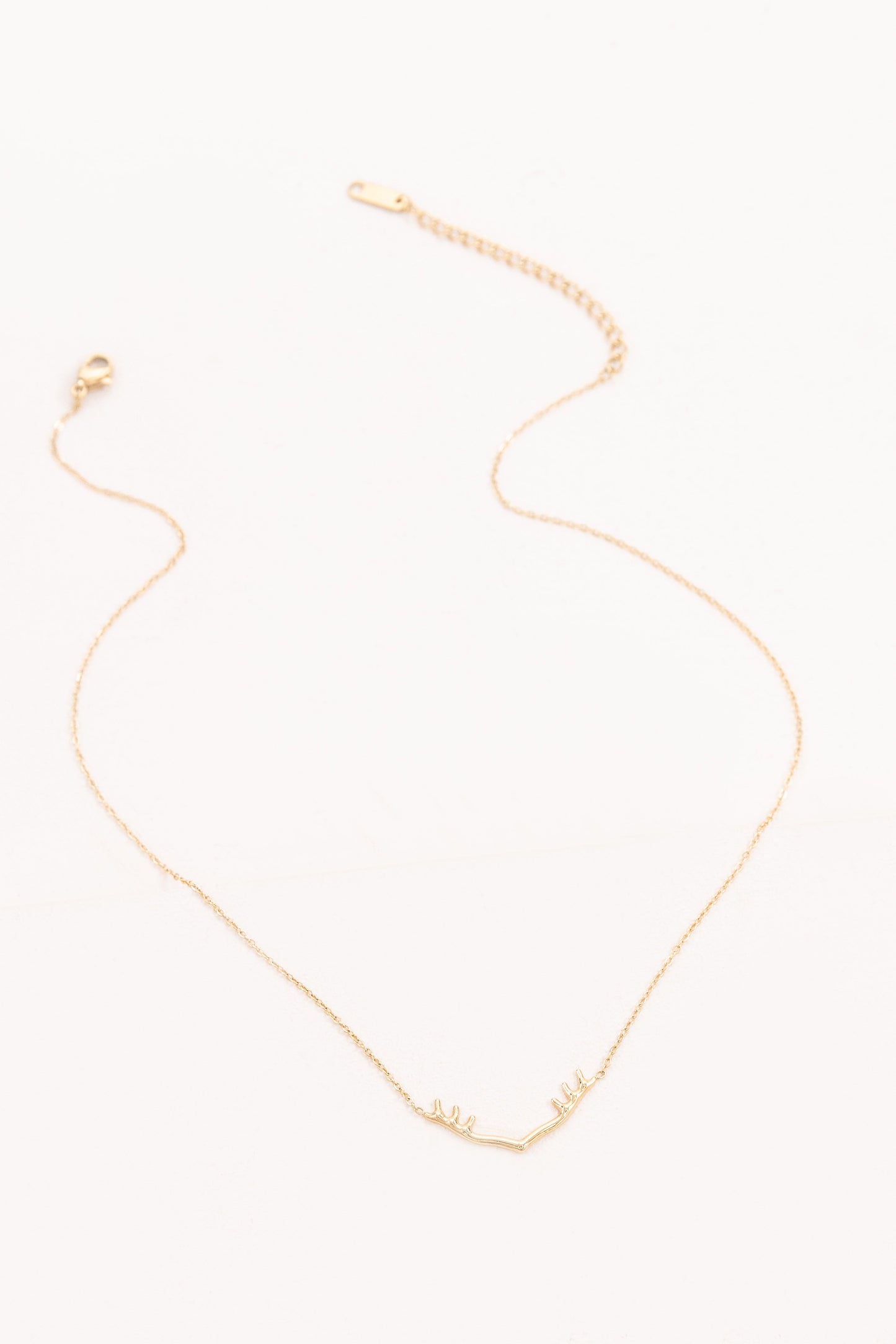Wide Antler Necklace | Gold (14K)