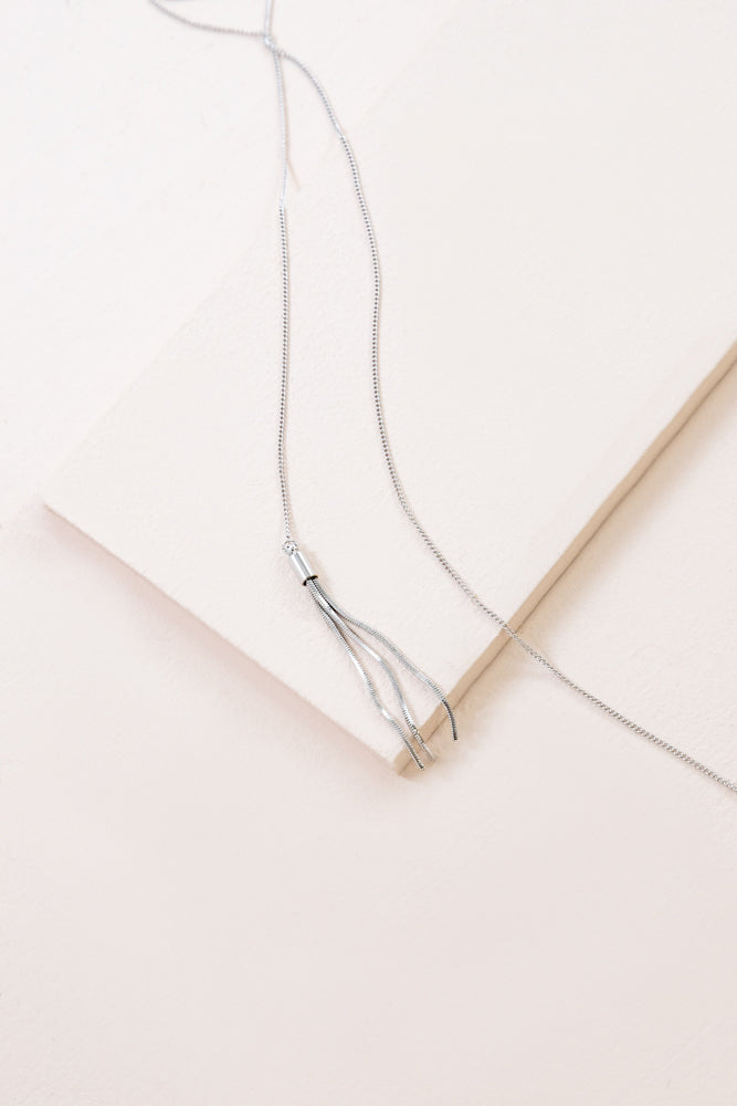 Tsarina Tassel Layered Necklace | Silver