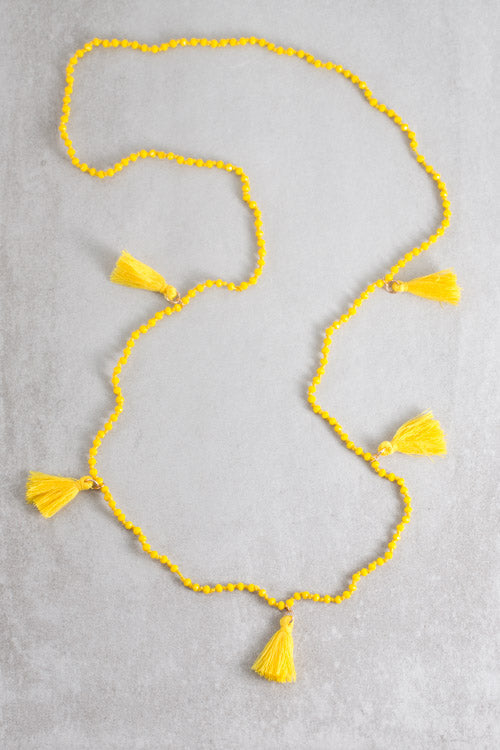 Nayeli Tassel Necklace | Yellow