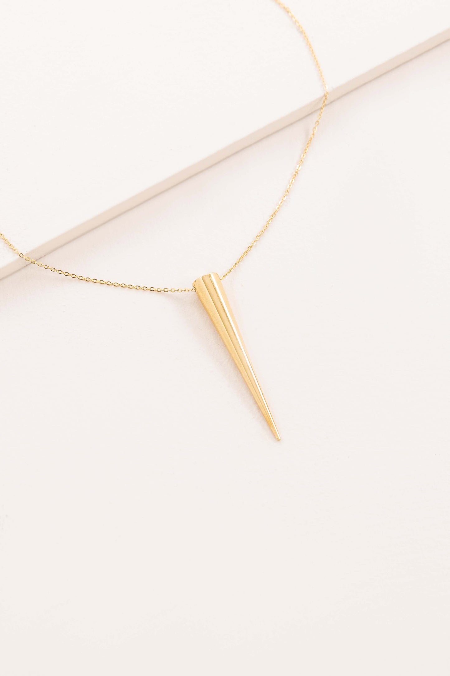 Drop Spike Necklace (14K)