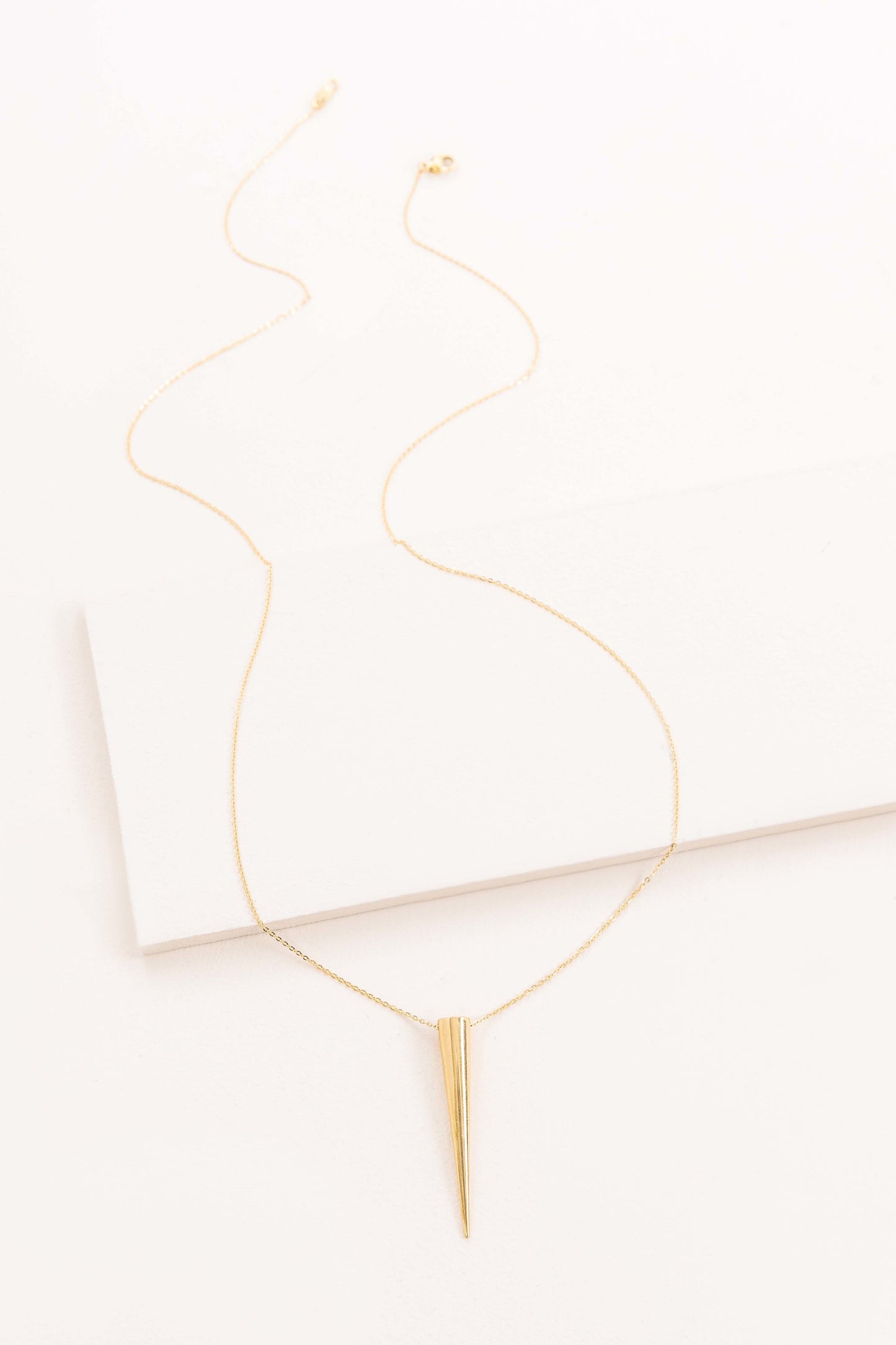 Drop Spike Necklace (14K)