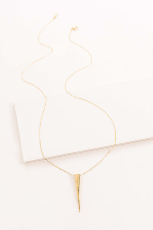 Drop Spike Necklace (14K)