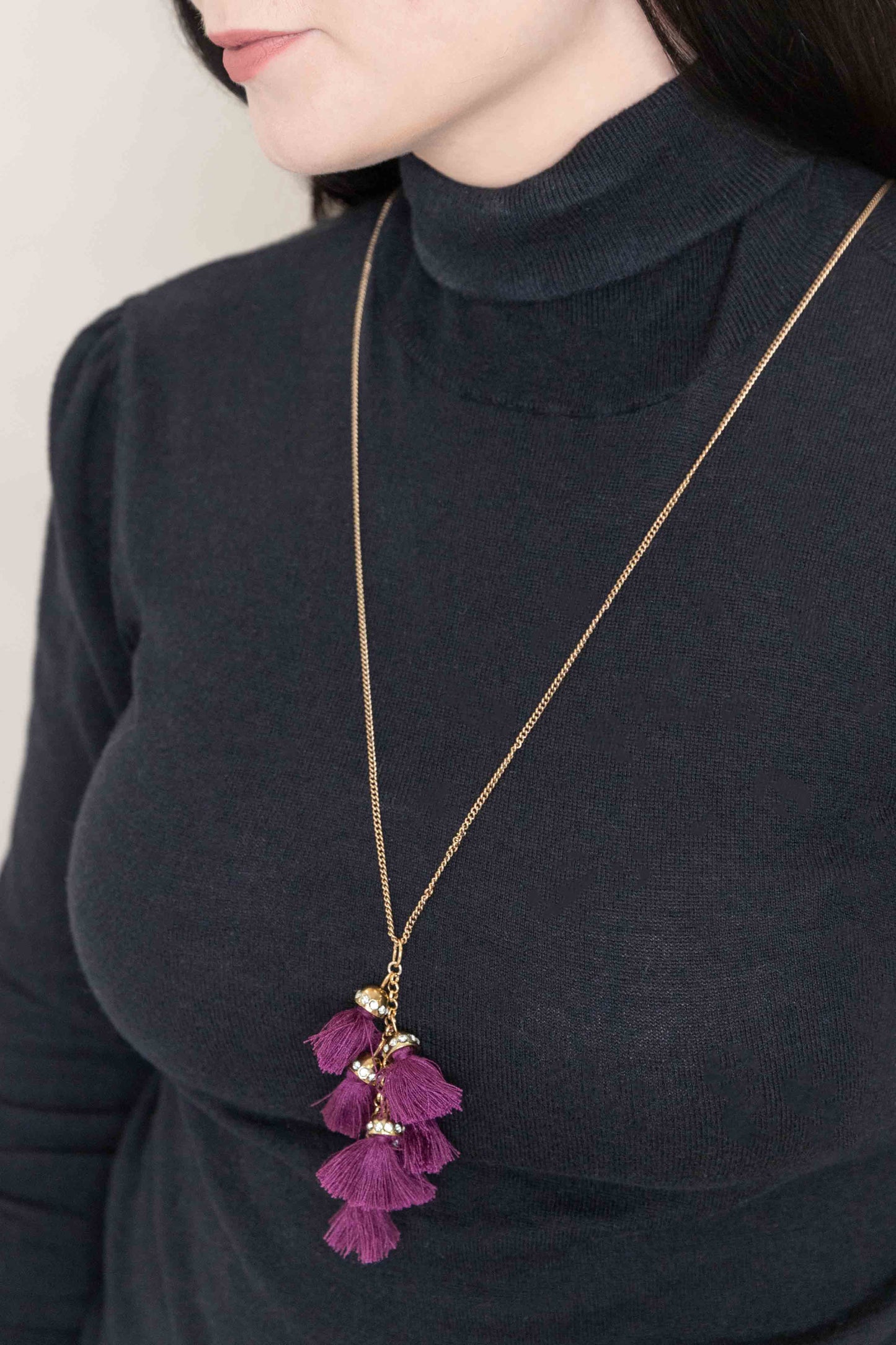 Bijou Tassel Necklace | Purple