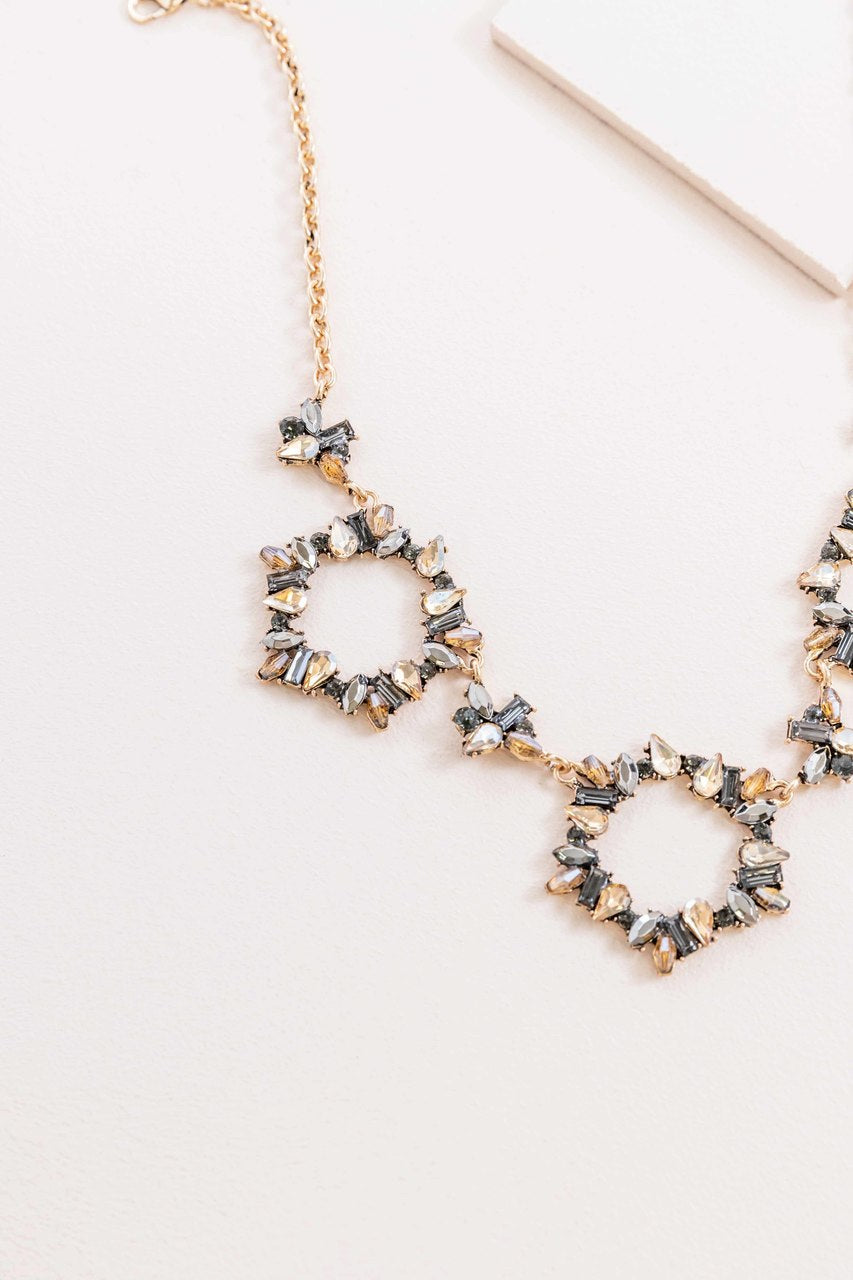 Captivating Circle Stone Necklace | Golden