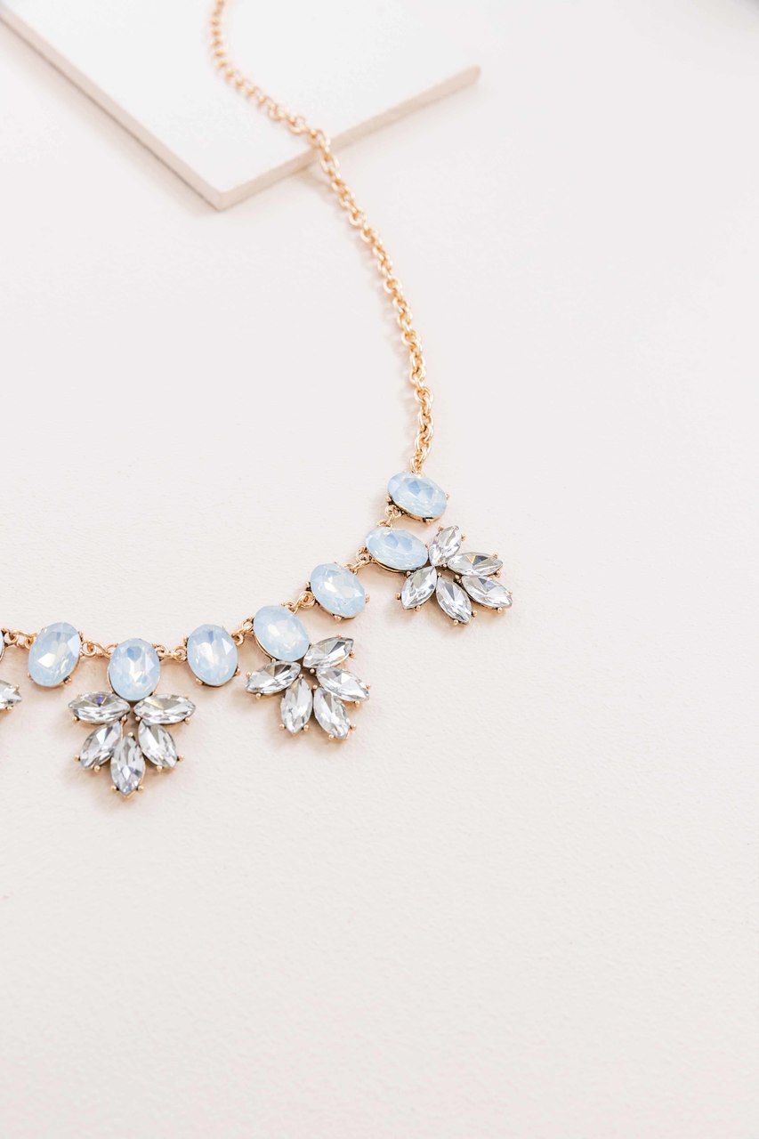 Crystal Flower Bouquet Necklace