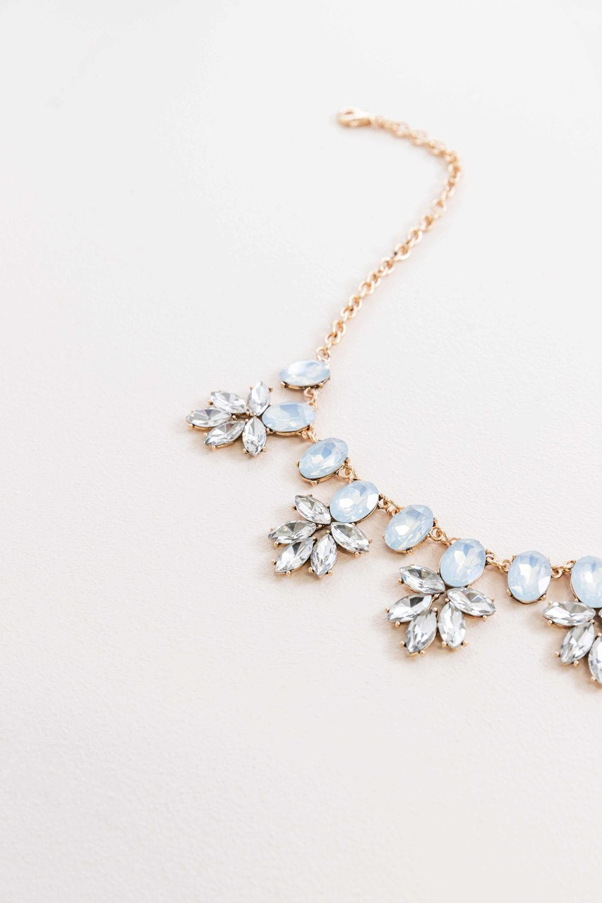 Crystal Flower Bouquet Necklace