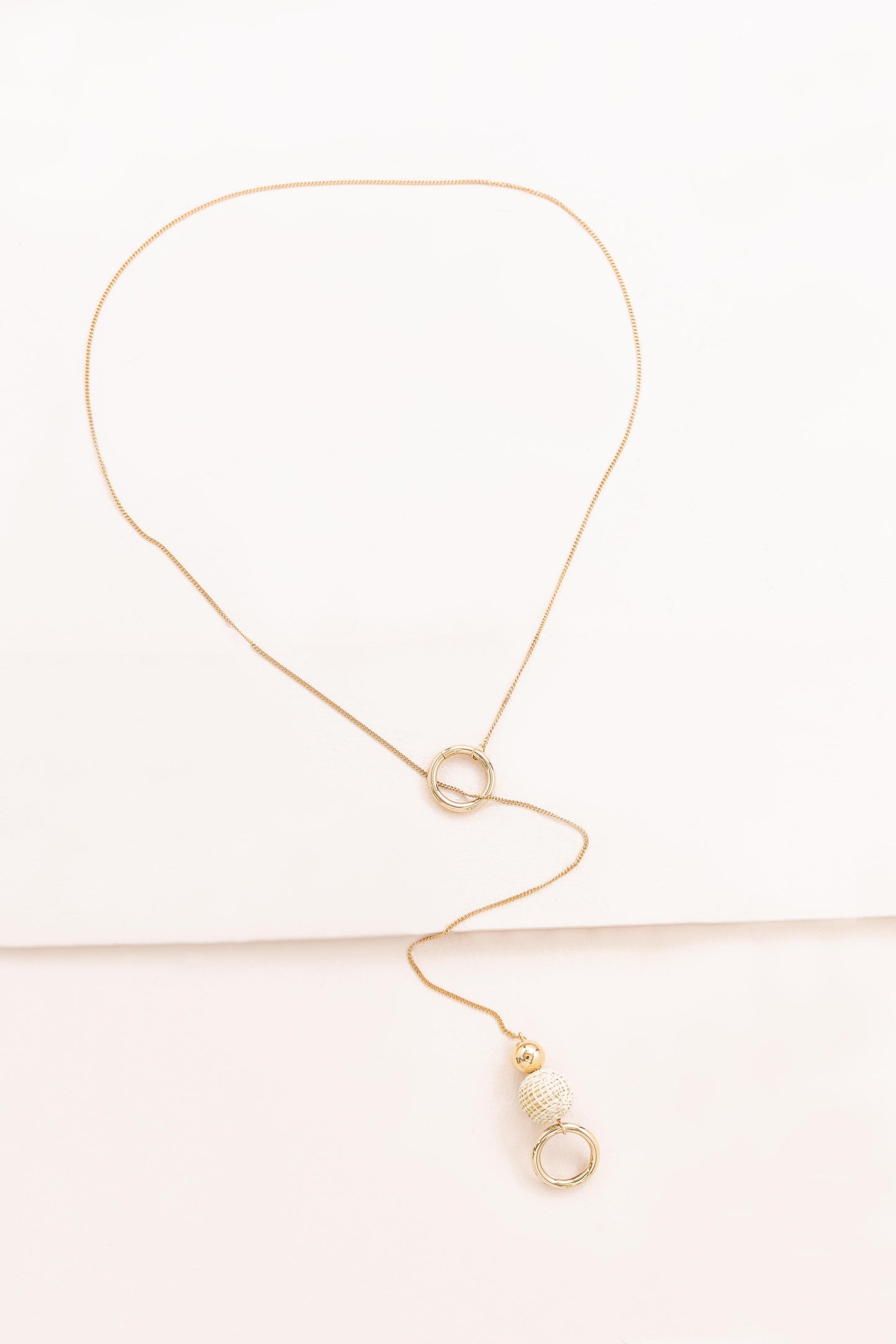 Woven Orb Pull Necklace