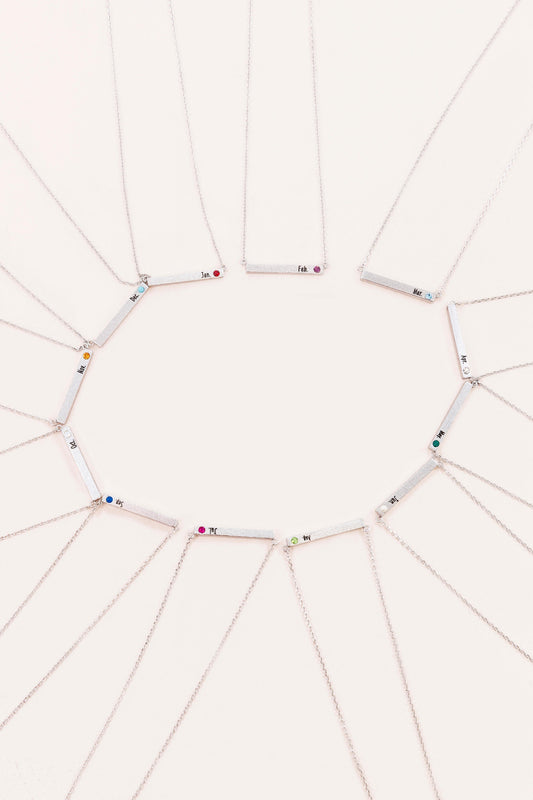 Birthstone Bar Necklace